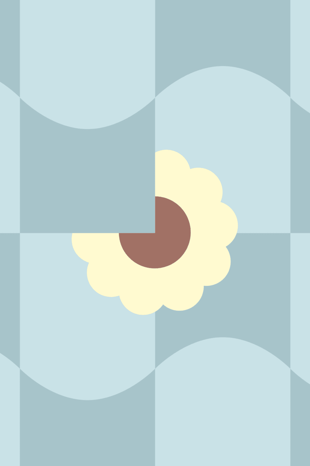 Elizabeth Olwen Petal Pop Blue Wallpaper