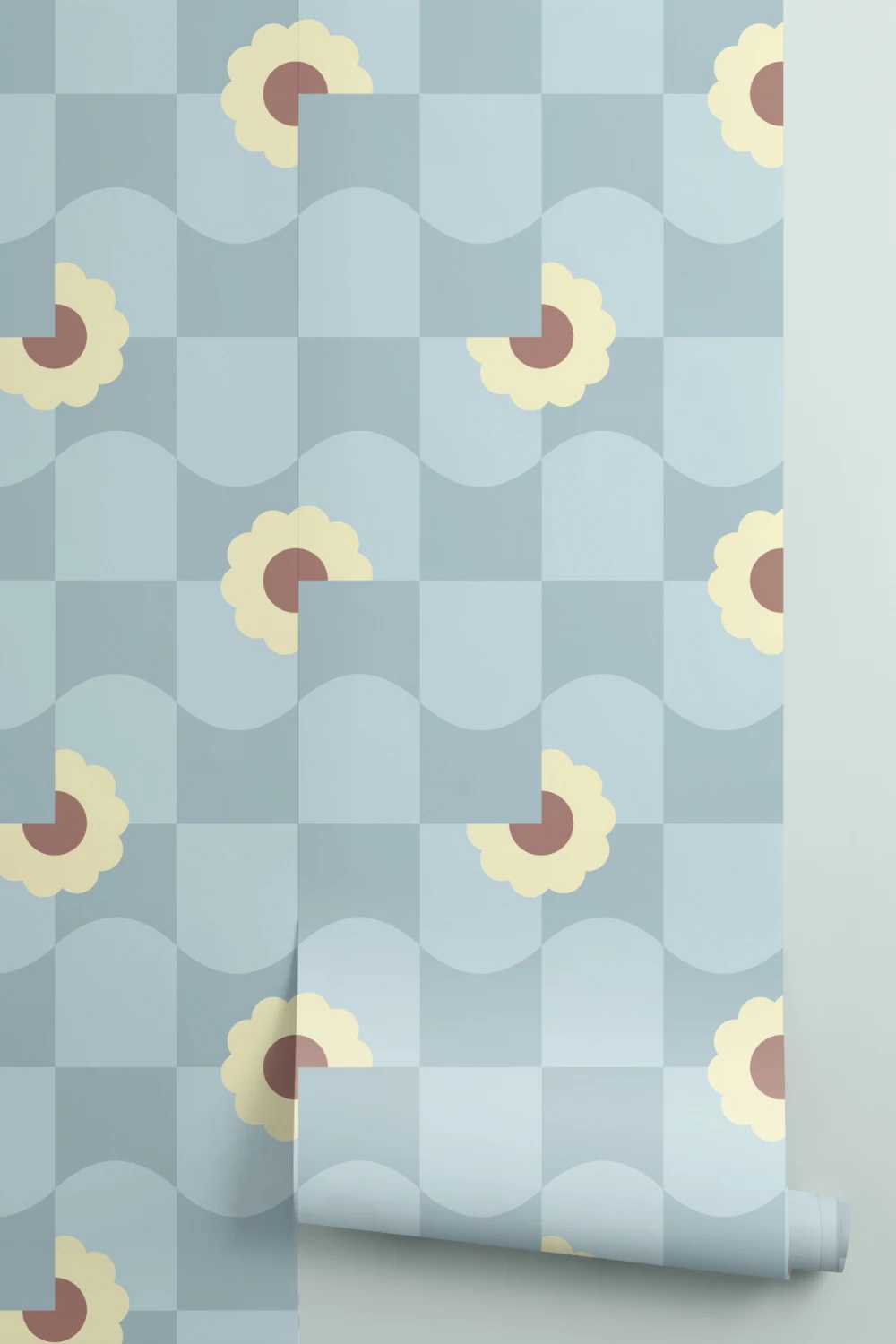 Elizabeth Olwen Petal Pop Blue Wallpaper