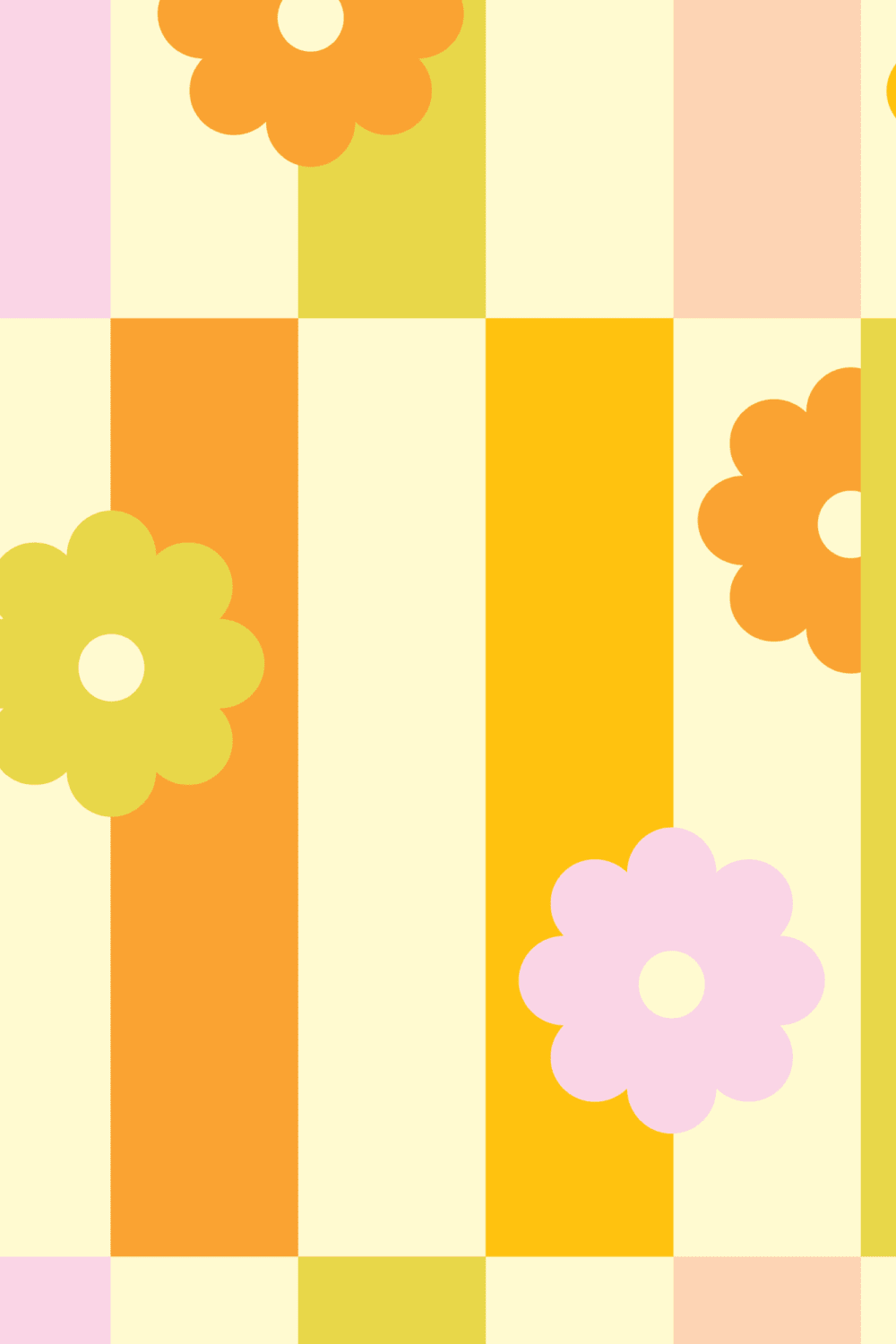 Elizabeth Olwen Flower Shift Orange Mural-tapeter