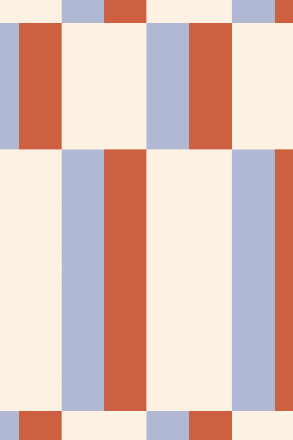 Papier peint Bauhaus géométrique moderne bleu et orange