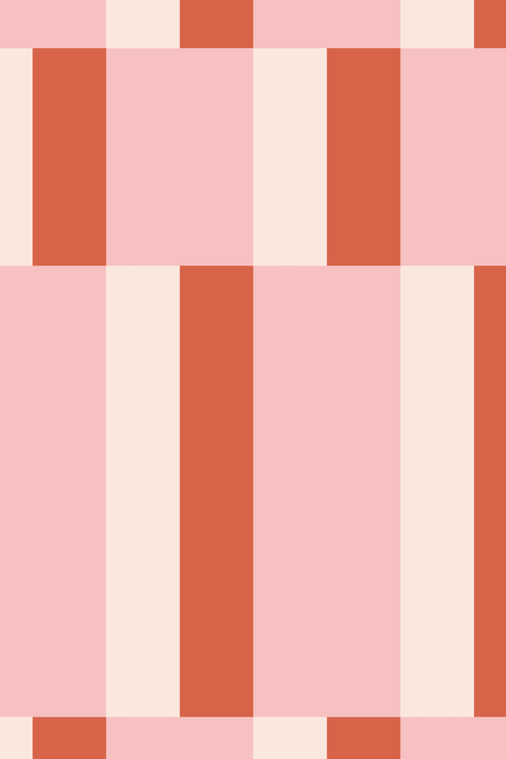 Pink & Orange Modern Geometric Bauhaus Wallpaper