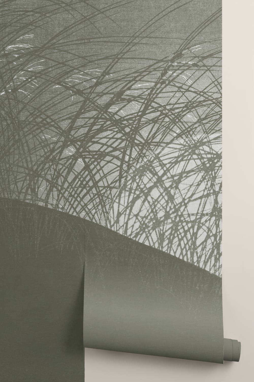 Grüne japanische Natur Kunst Stil Fototapete