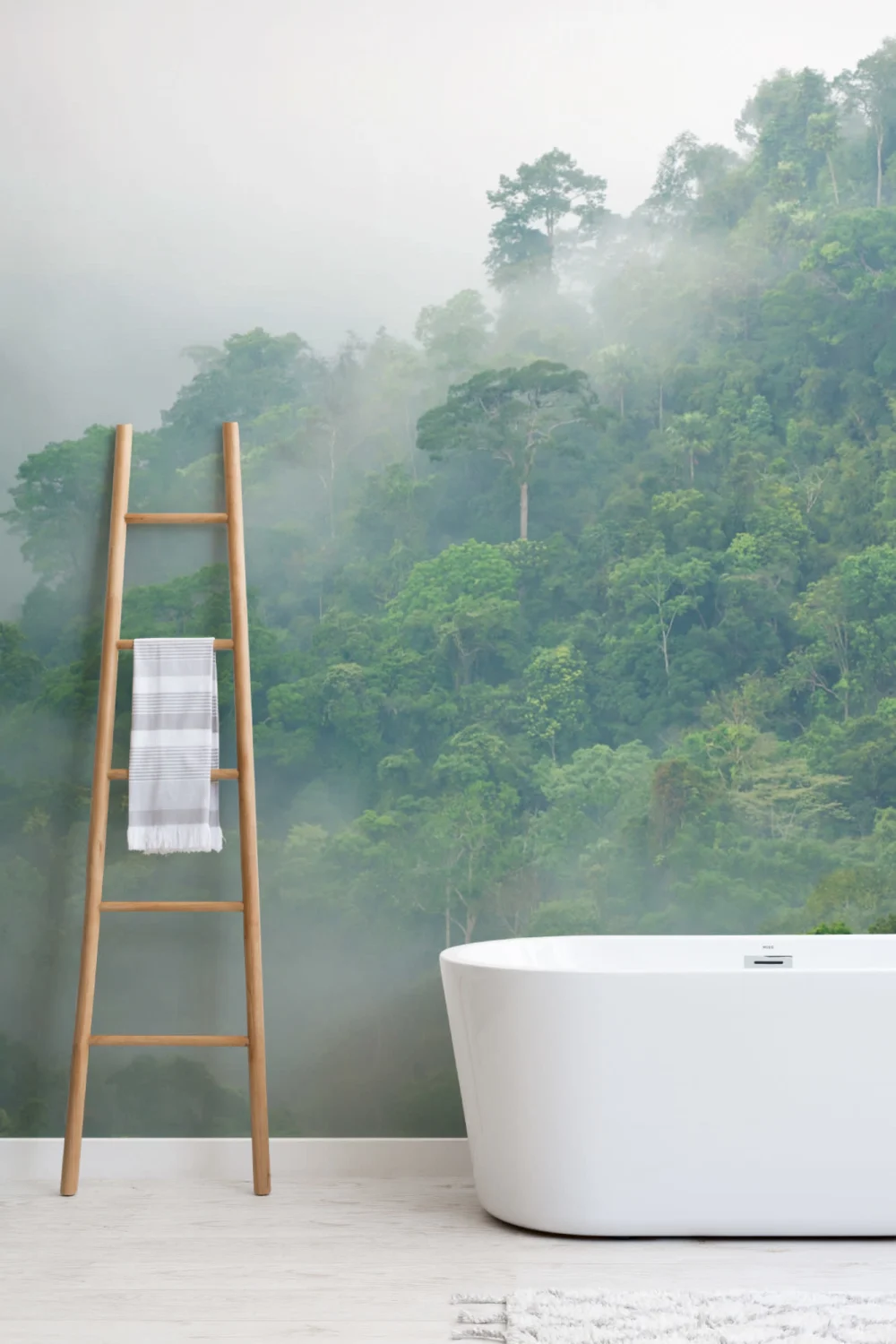 Misty Rainforest Wallpaper Mural
