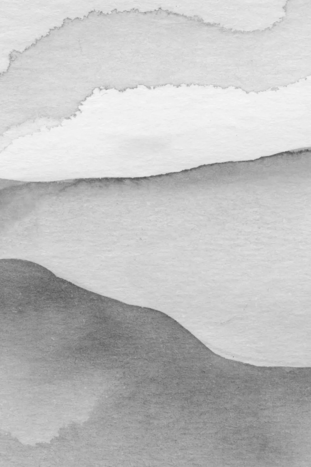 Gray Watercolor Peaceful Mountain Wallpaper Mural