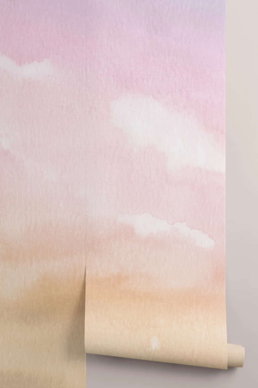Lys pastel akvarel sky & himmel tapet vægmaleri