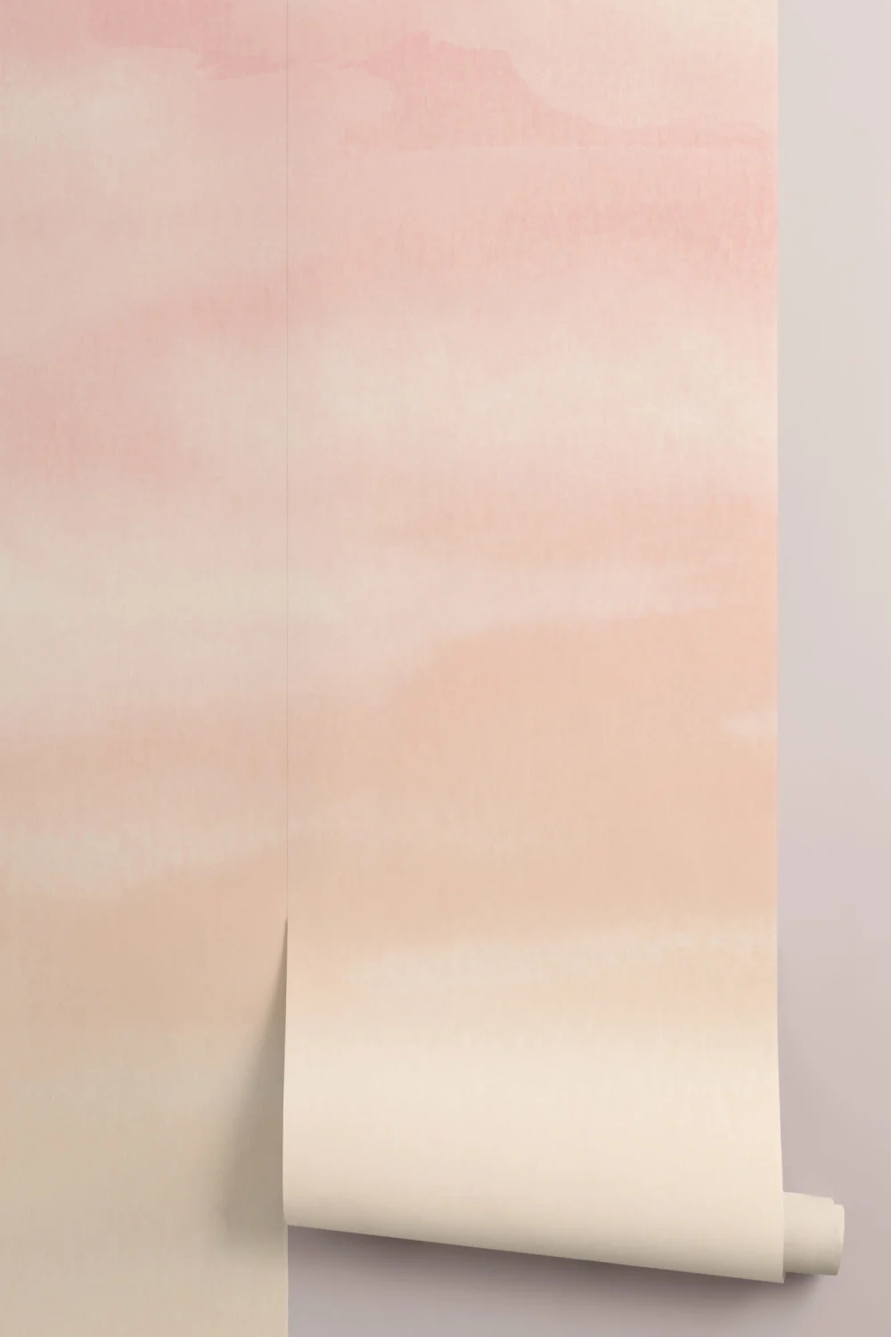 Orange Sunset Watercolor Cloud & Sky Wallpaper Mural