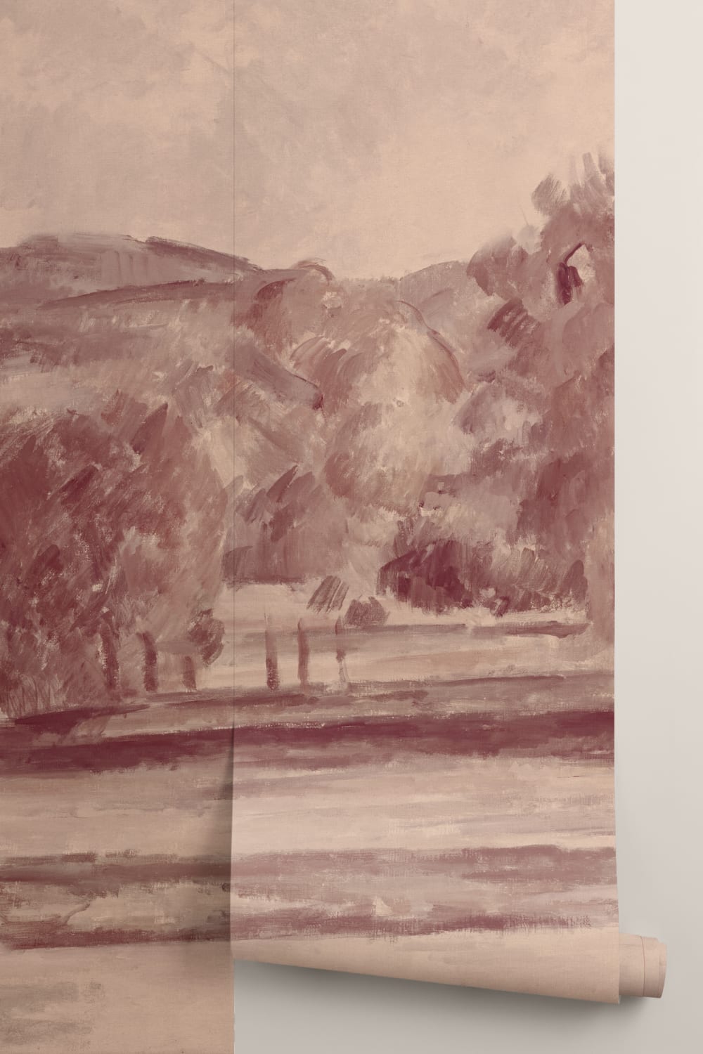 Autumn Landscape Wall Mural in Soft Dusk Tones