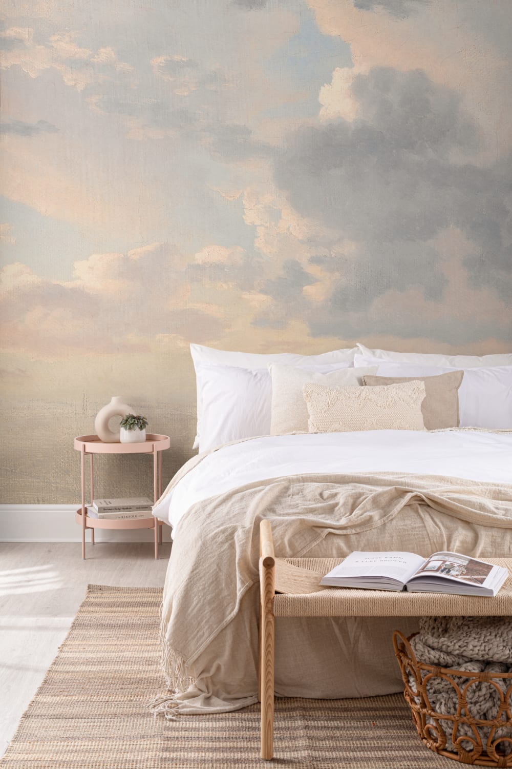 Study of Clouds Over the Sound Wall Mural in Classic Tones