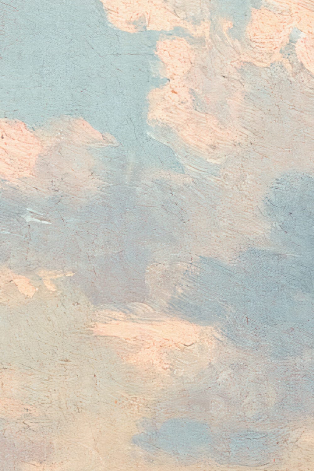 Study of Clouds Over the Sound Wall Mural in Evening Tones