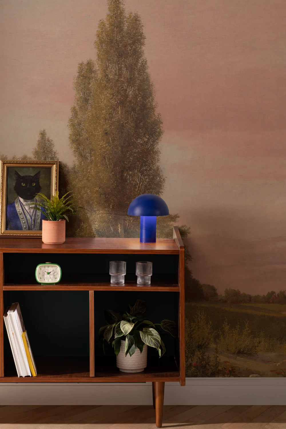 Waters Edge Sunset Vintage Landscape Wall Mural by Christen Købke