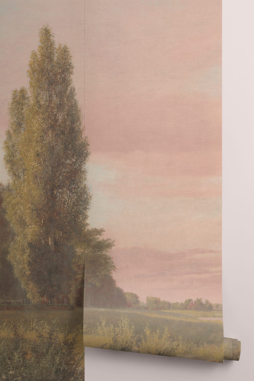 Waters Edge Sunset Vintage Landscape Wall Mural by Christen Købke