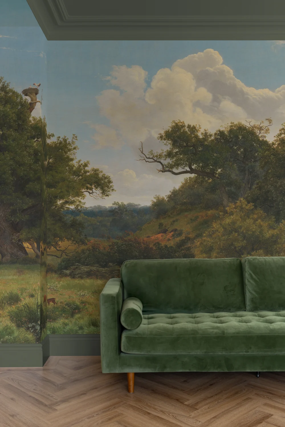 Classic Countryside Landscape Wall Mural Doe Glade by P. C. Skovgaard
