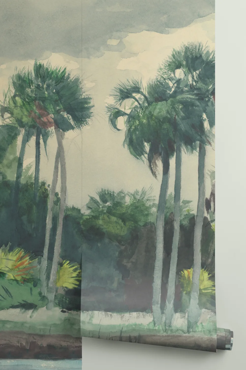 Chusan Classic Acuarela Palm Mural de Winslow Homer