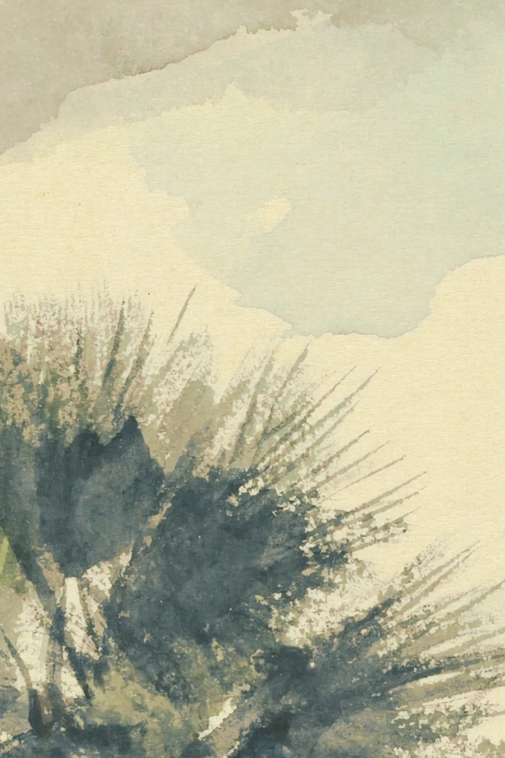Chusan Pastell akvarell Palm Mural-tapeter av Winslow Homer