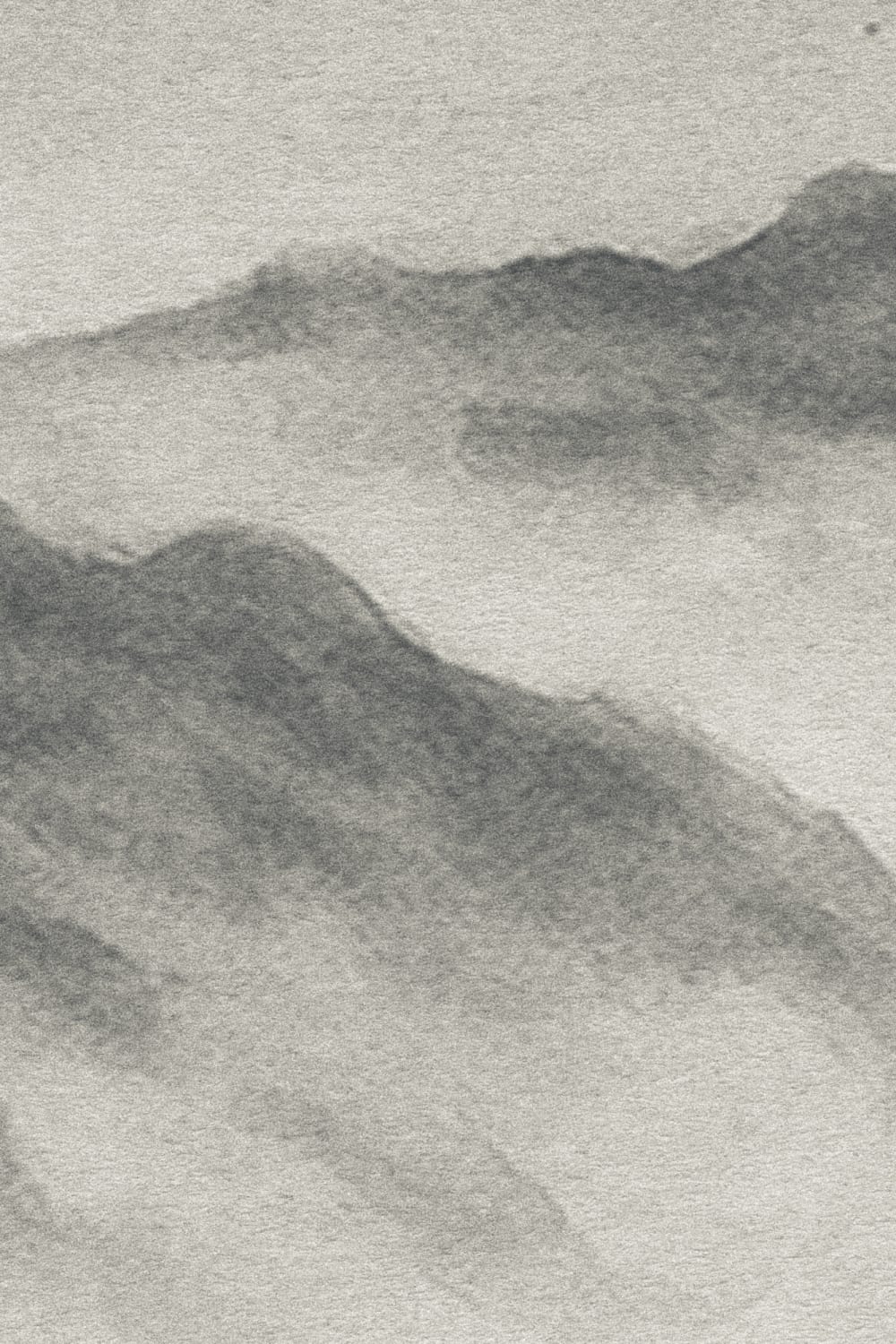 Mural de parede de paisagem de montanha japonesa a carvão