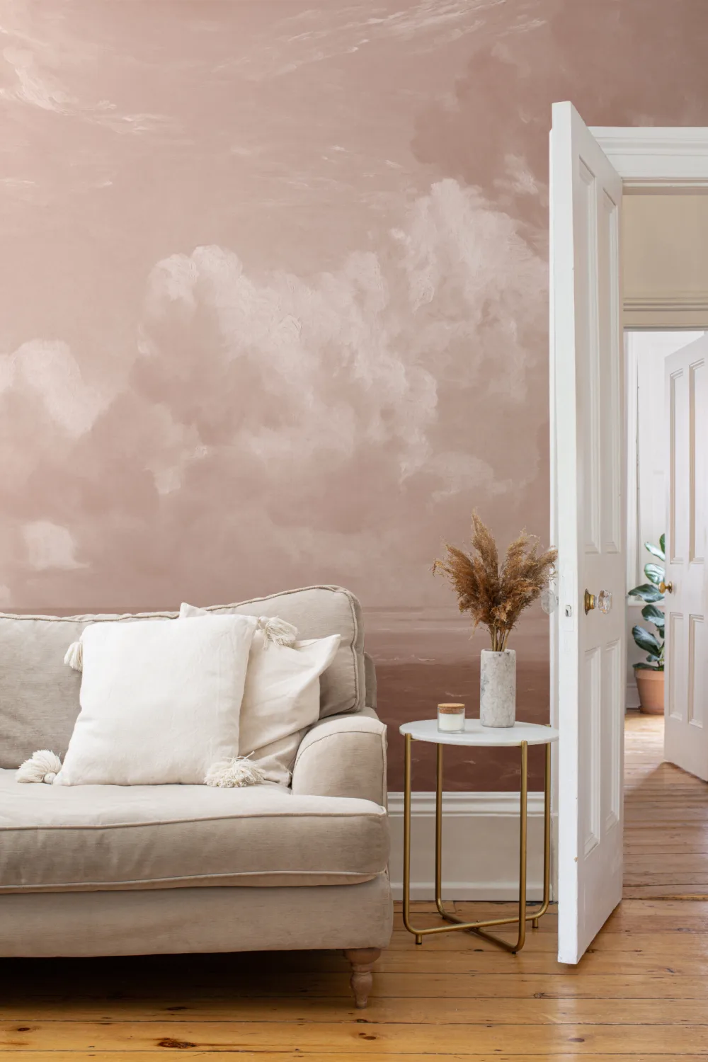 Pink John Constable Seascape Painting Mural