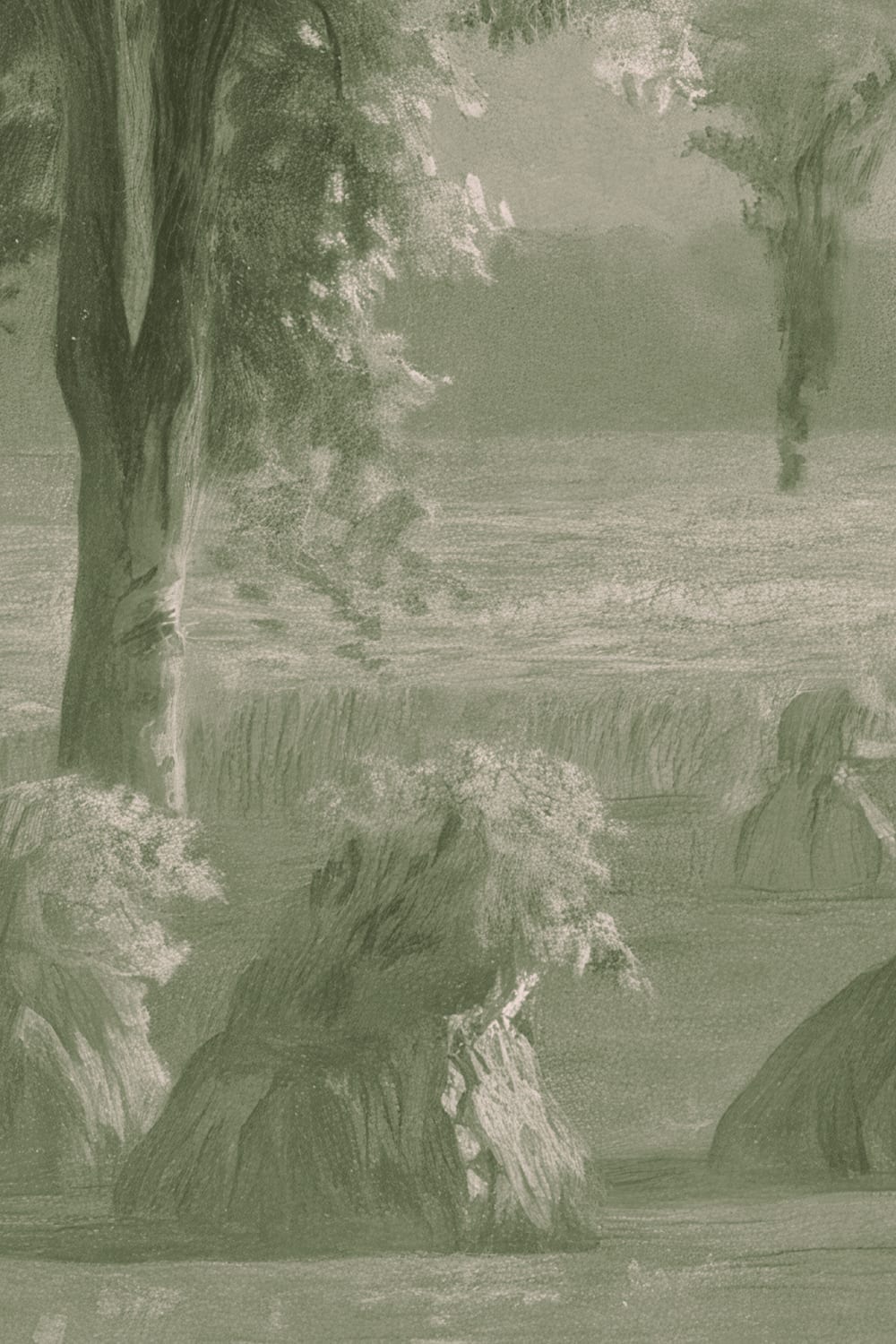 Grüne amerikanische Landschaftsmalerei Fototapete