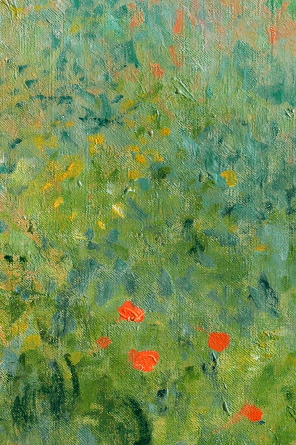 Green Matisse Meadow Painting Mural
