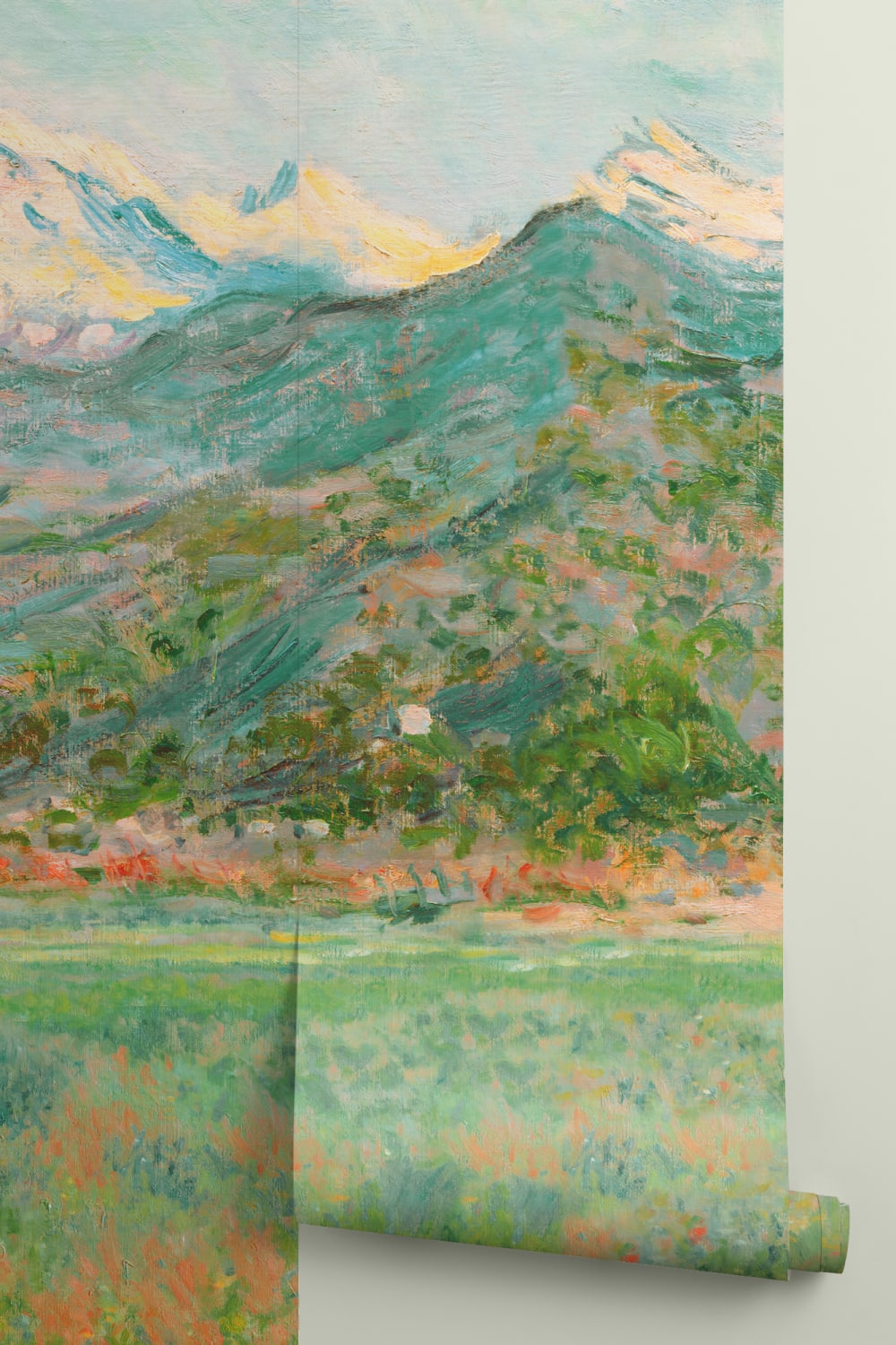 Green Matisse Meadow Painting Mural