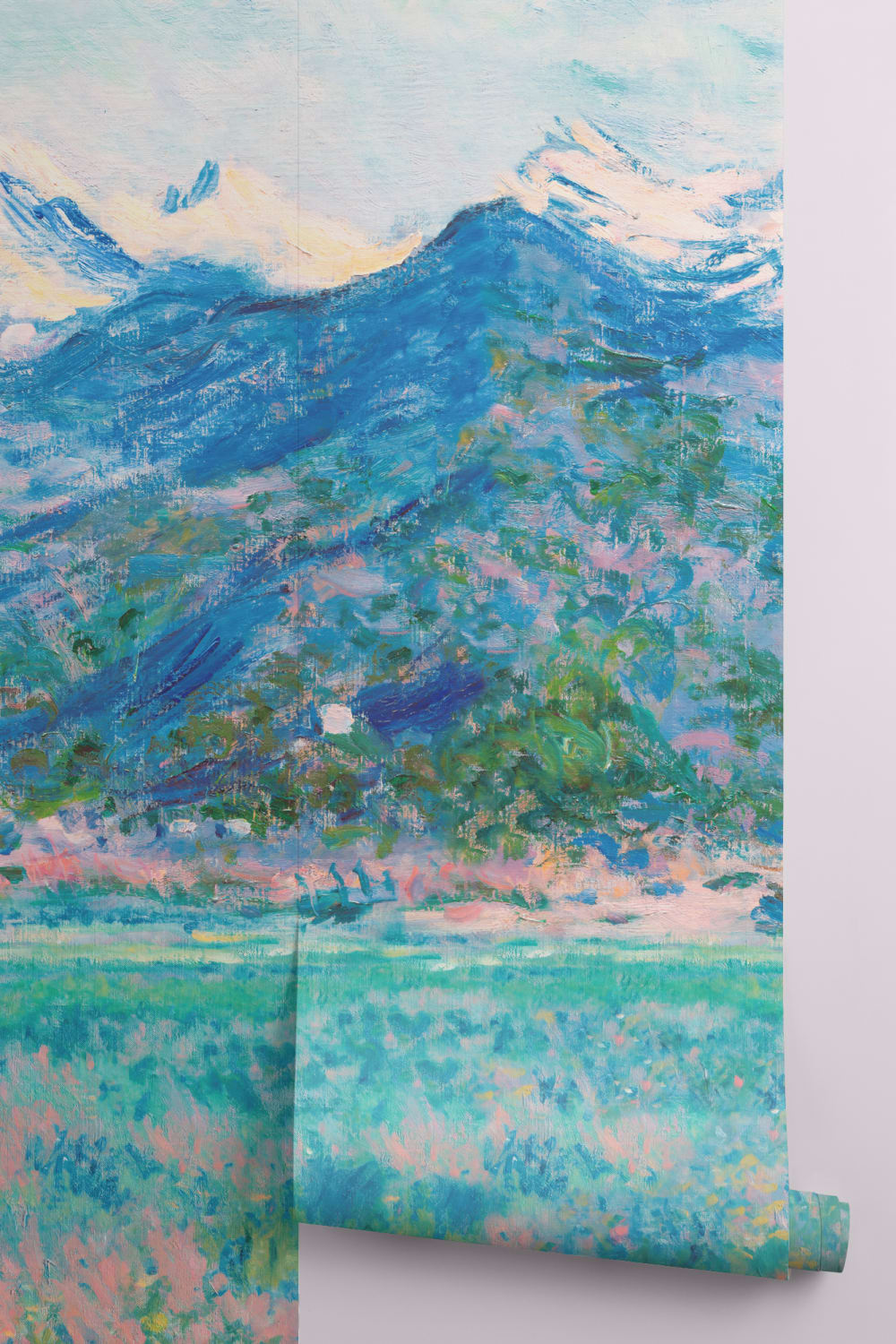 Blå Matisse Meadow Målning Mural-tapeter