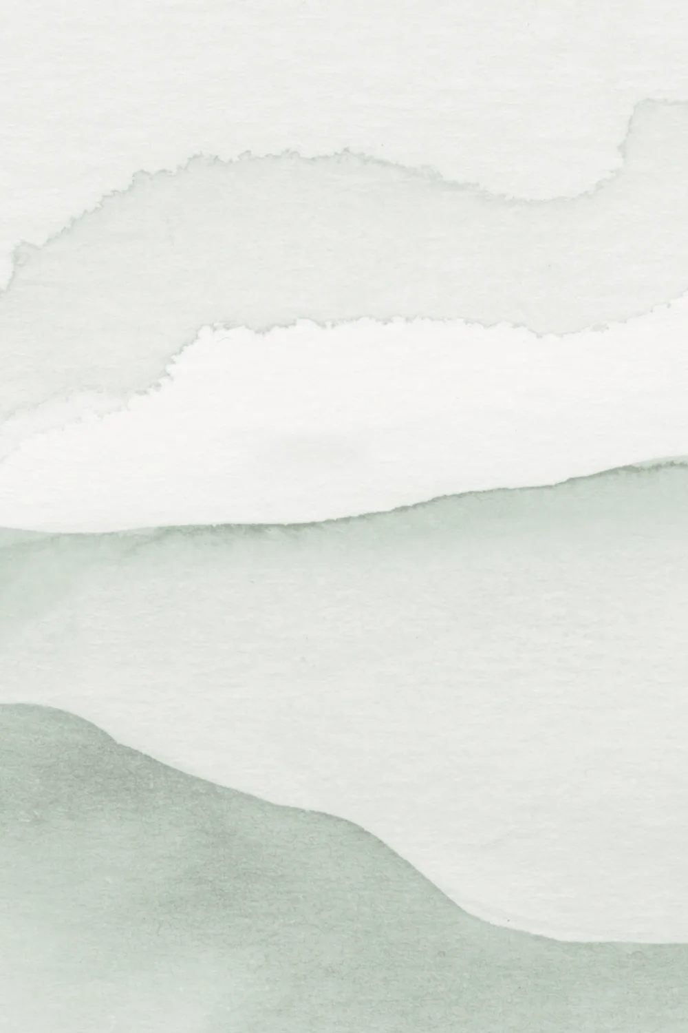 Light Green Watercolor Mountains Mural