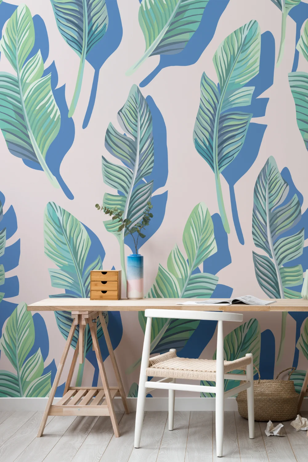3D Leaf Tropical Wallpaper Mural