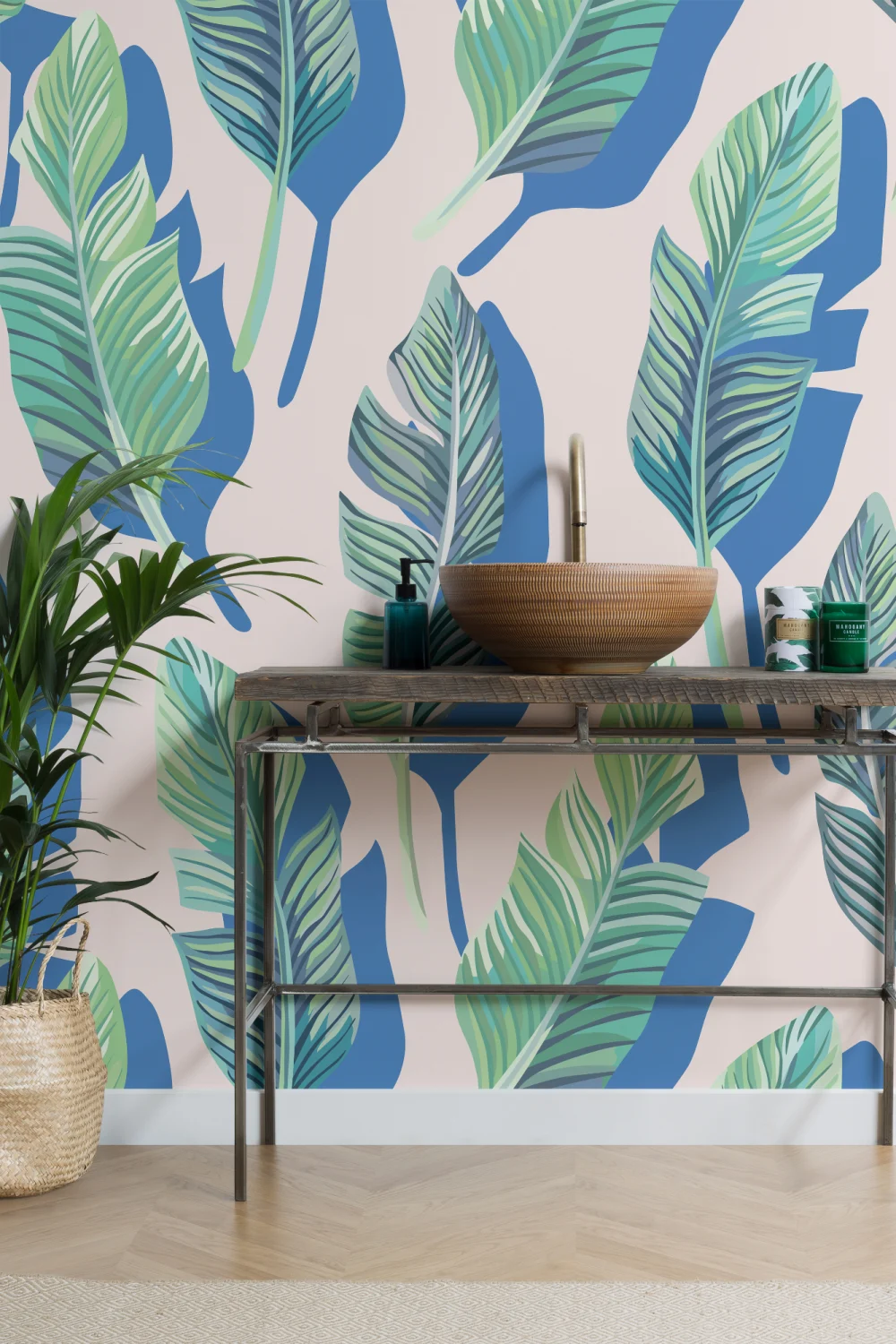 3D Leaf Tropical Wallpaper Mural