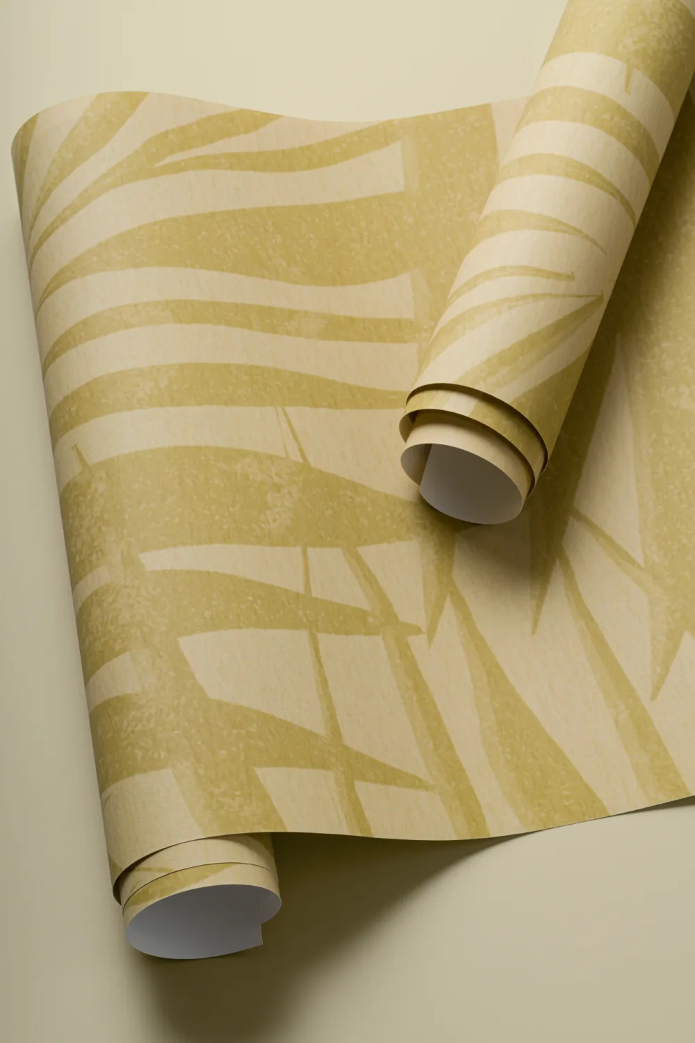 Sombra Green Subtle Palm Leaf Wall Mural with Tropical Texture
