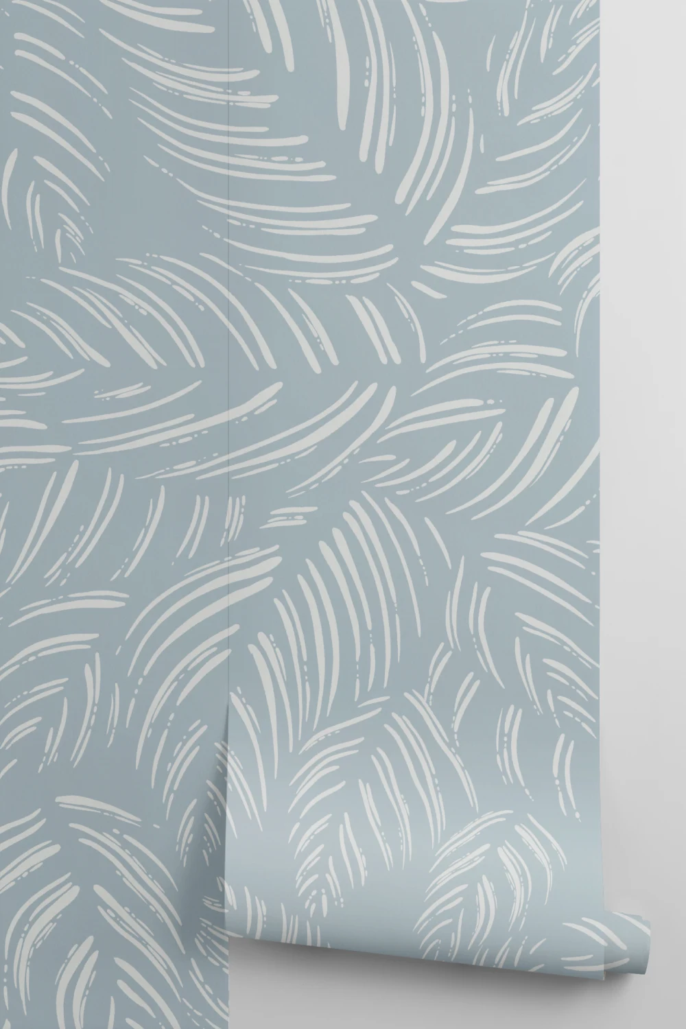 Blue Abstract Pattern Mural For A Calming Ambience