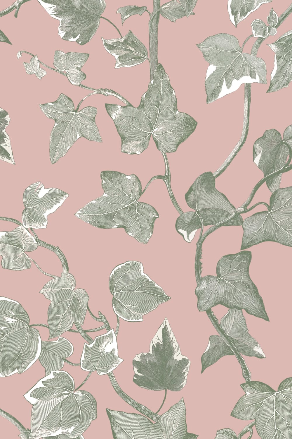 Pink Heritage Ivy Wallpaper