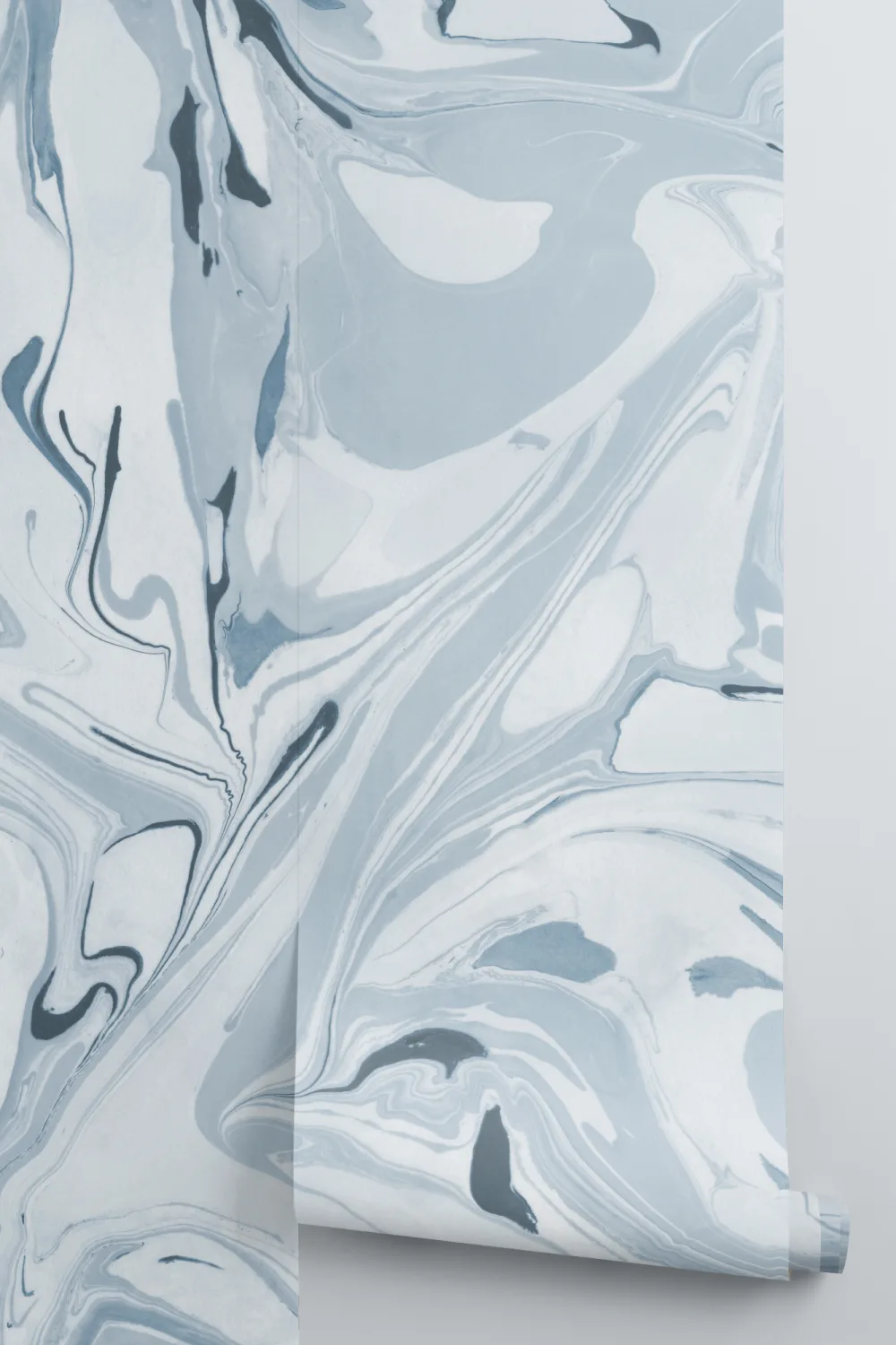 Mural de papel de parede marmoreado Drift Blue