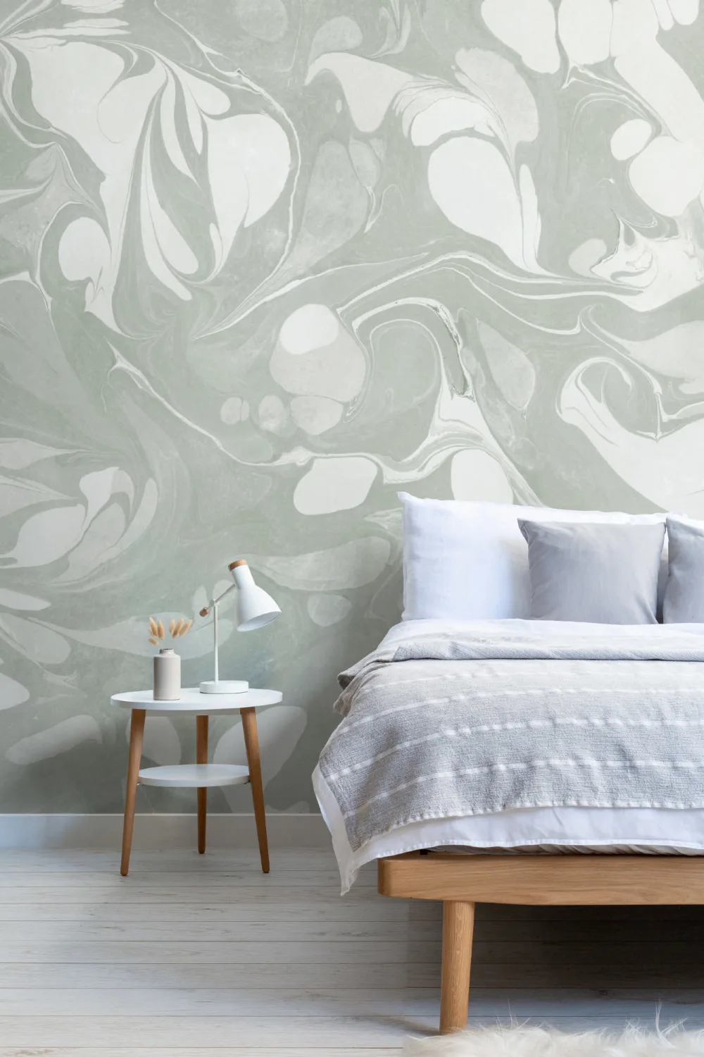 Swish Sage Marbled Wallpaper Mural
