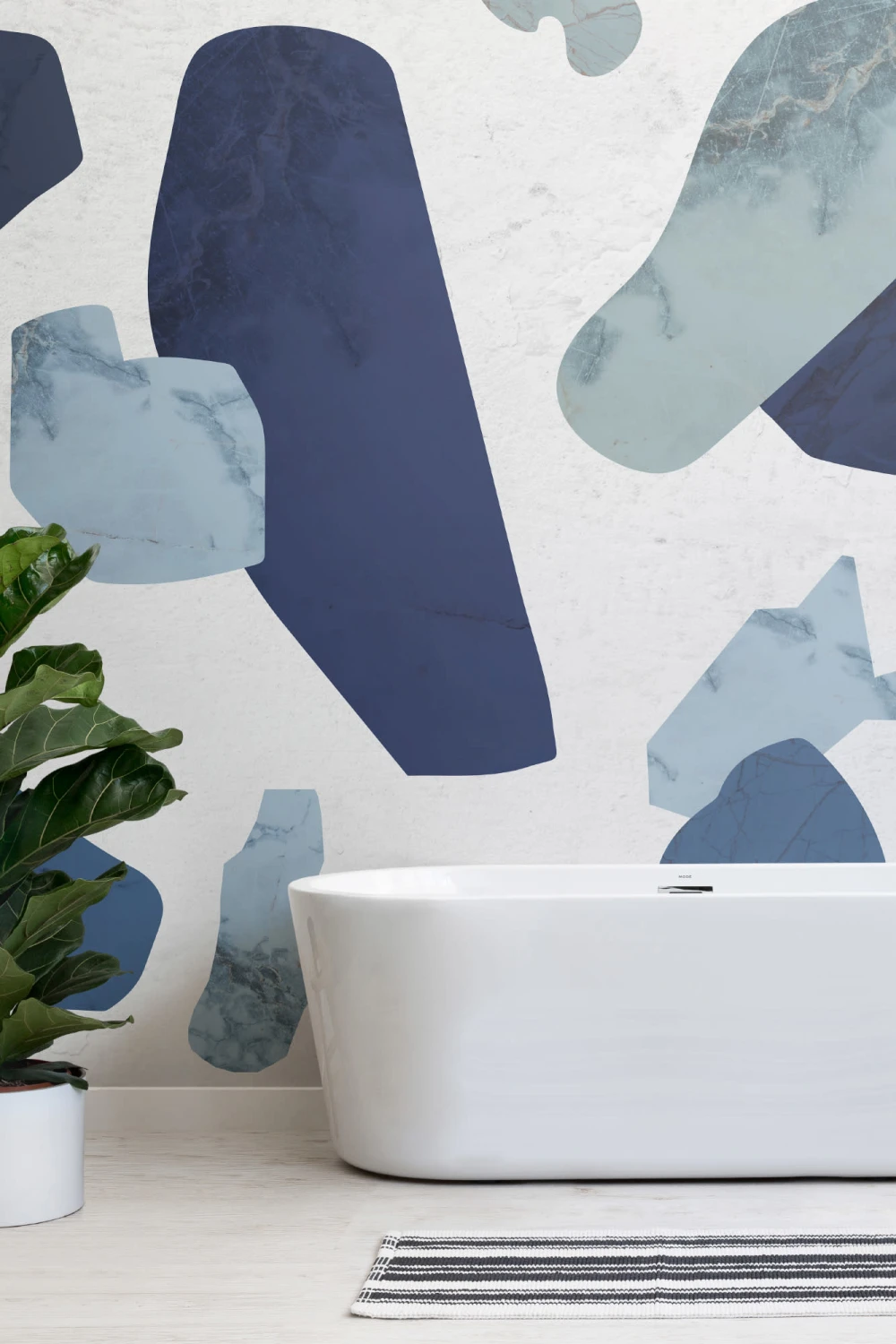 Blue Marble Terrazzo Wallpaper Mural