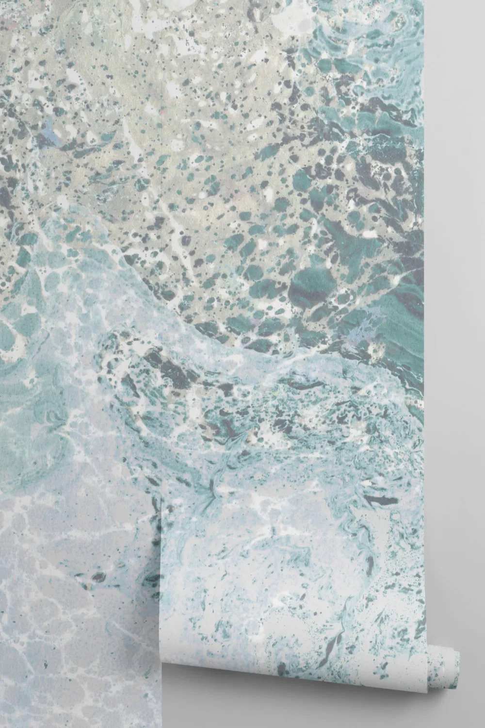 Teal, Blue & White Marble Wallpaper Mural