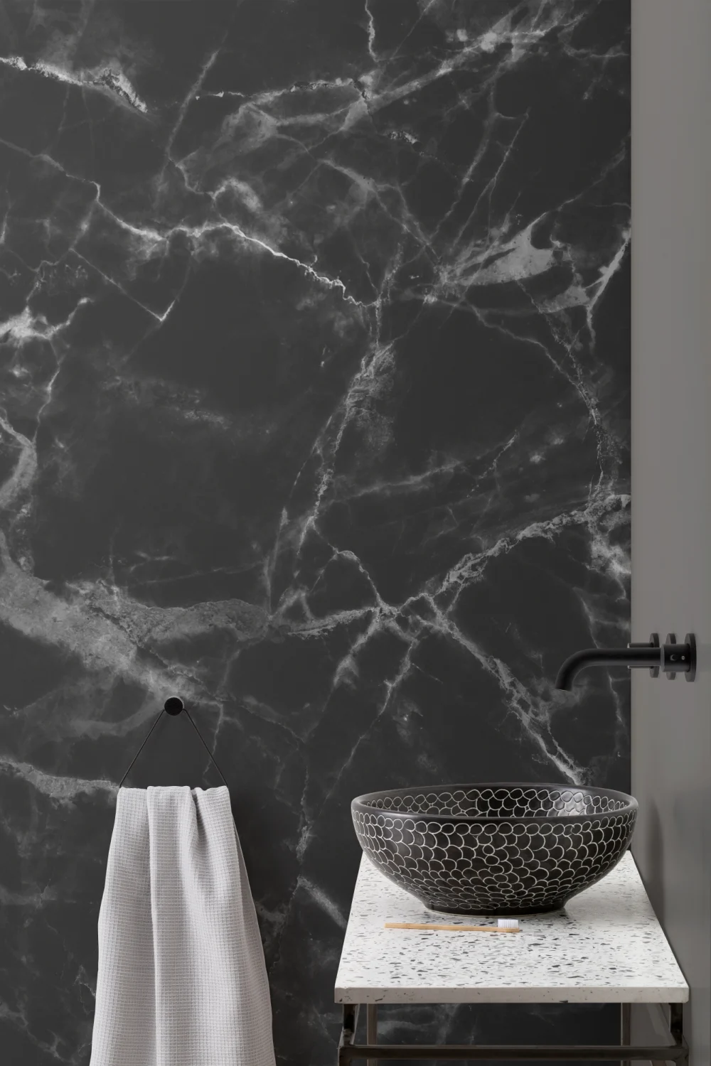 Black Marble Wallpaper Mural