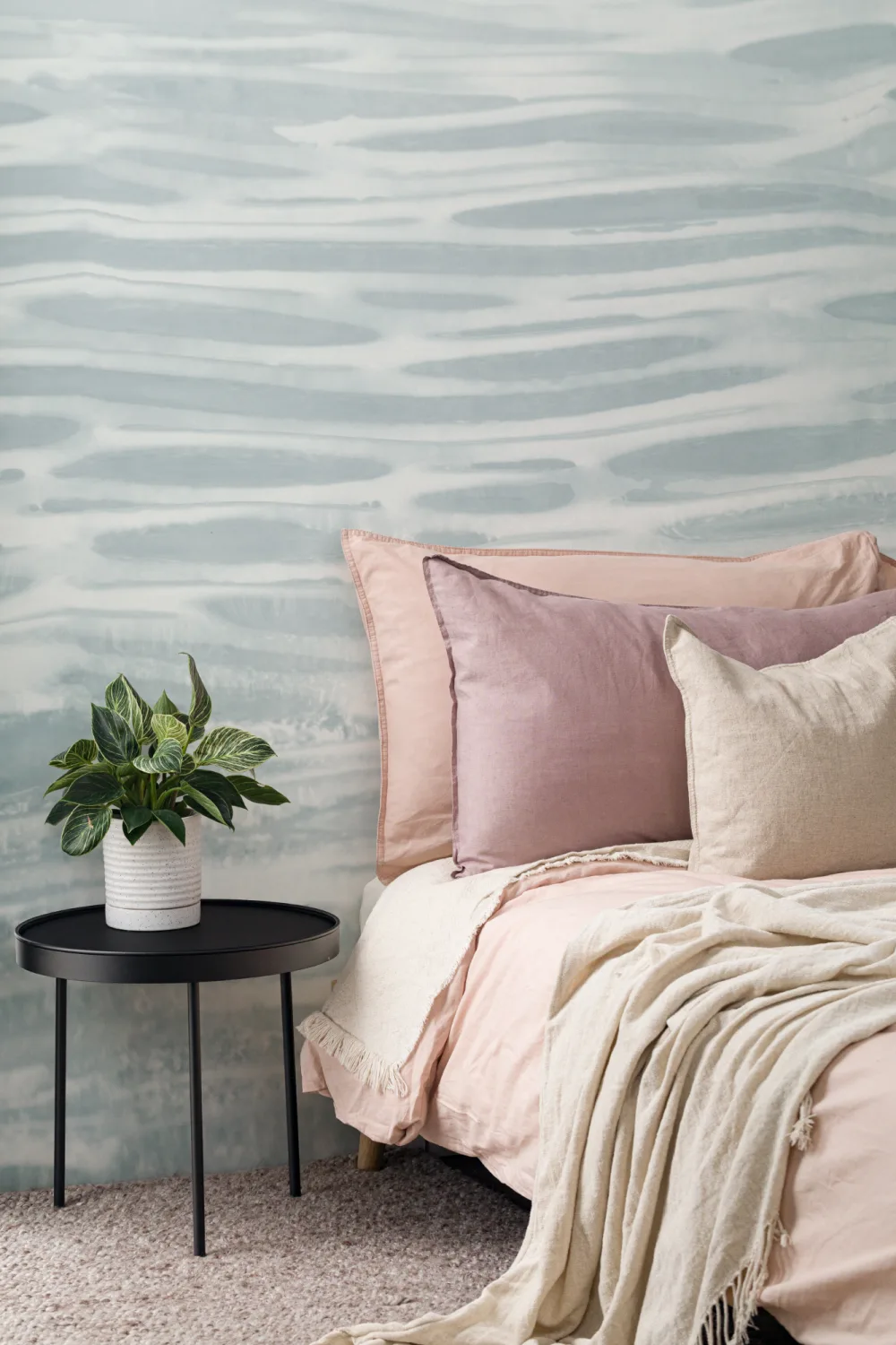 Blue Ocean Waves Effect Wallpaper Mural