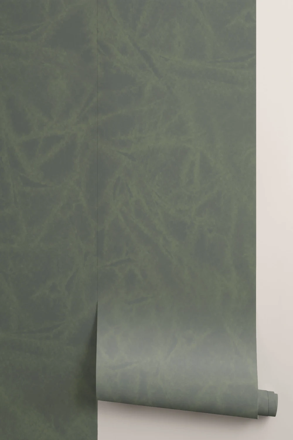 Papel Pintado Verde Oscuro Efecto Arrugado