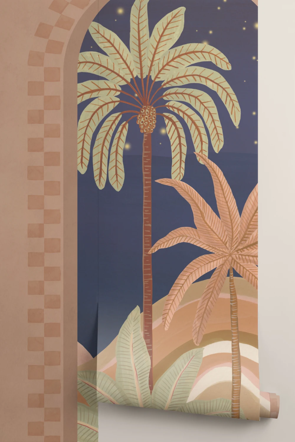 Dark Mediterranean Arch Scenic Mural
