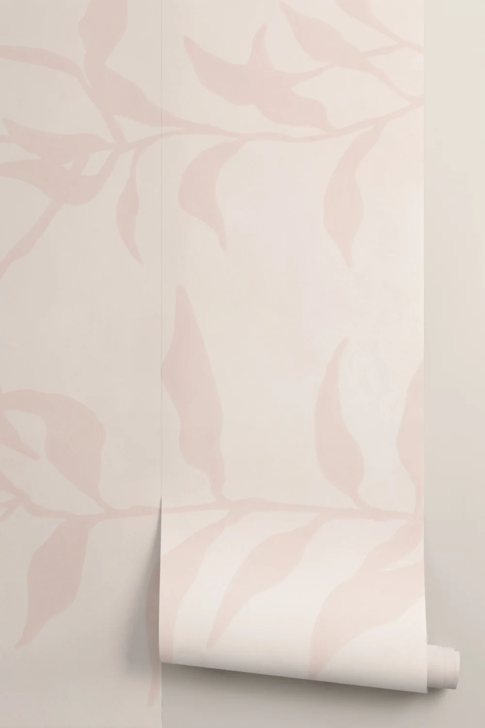 Pink Olive Tree Branch Mural