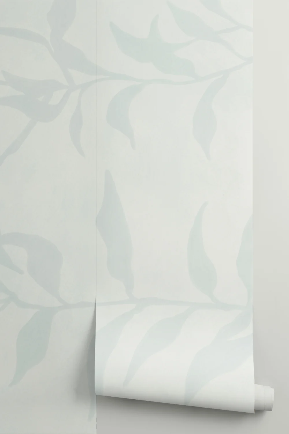 Blue Olive Tree Branch Mural