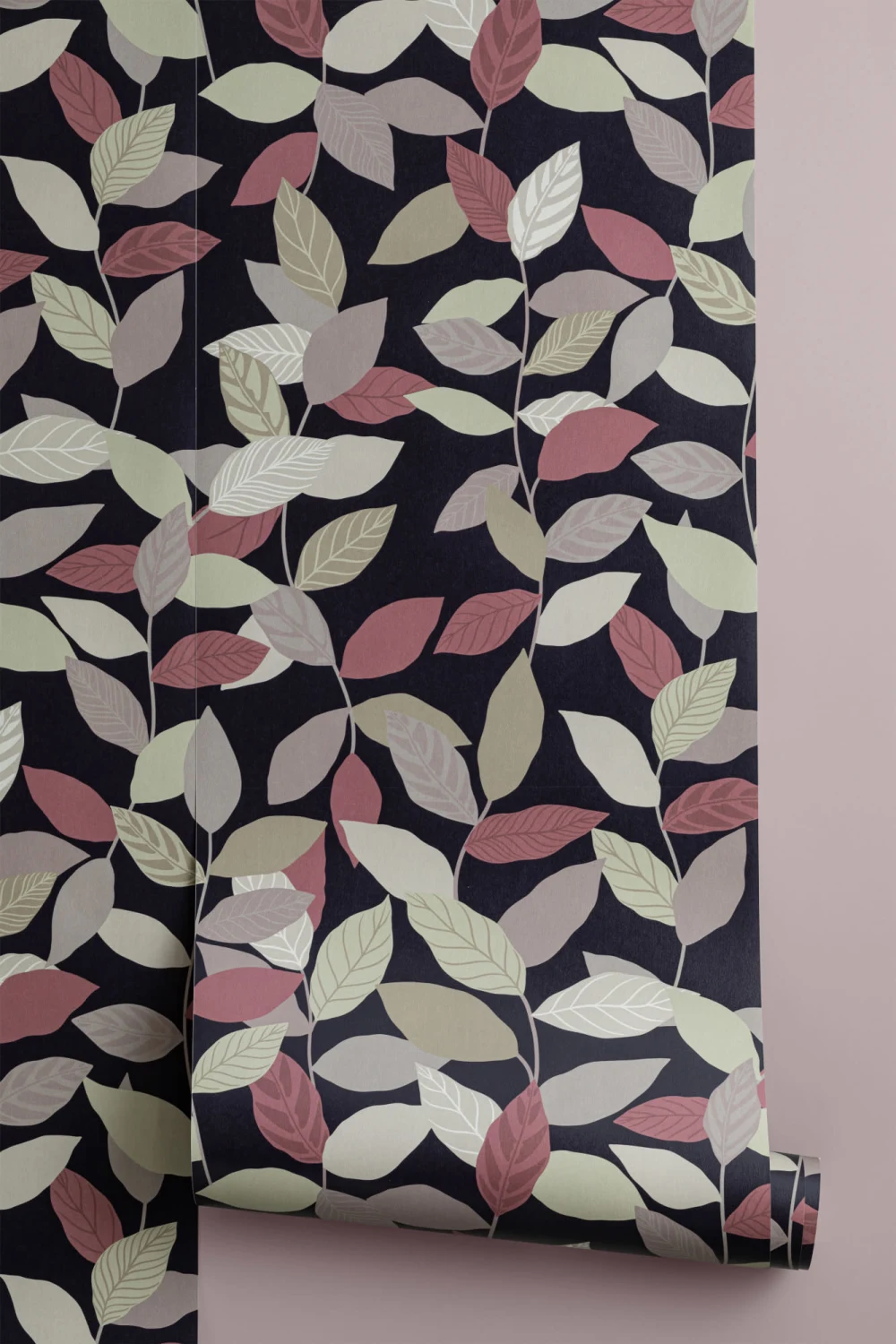 Donker Botanisch Klimplanten Patroon Behang
