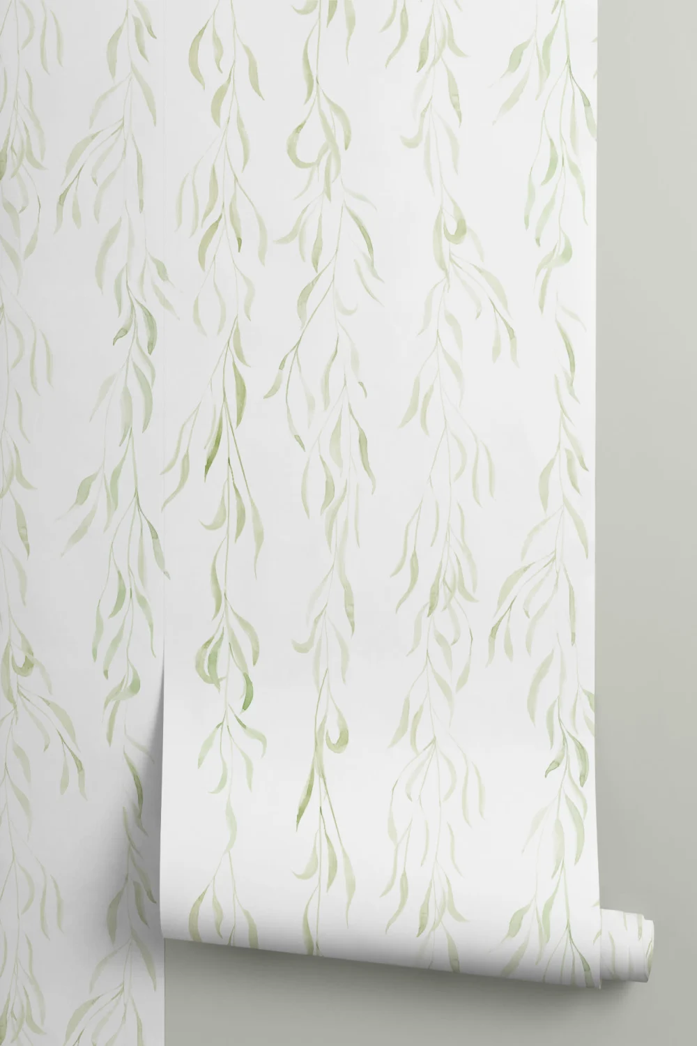 Watercolor Trailing Foliage Wallpaper