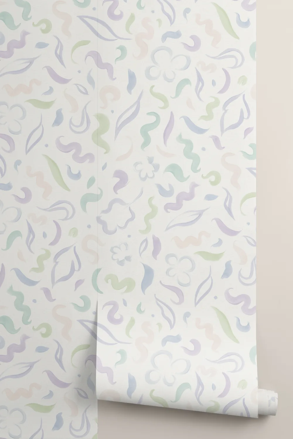Lilac Abstract Foliage Leaves Wallpaper