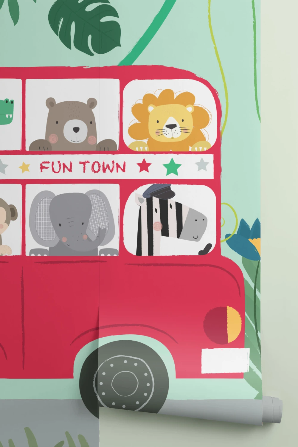 Routemaster Safari Animals Wallpaper Mural
