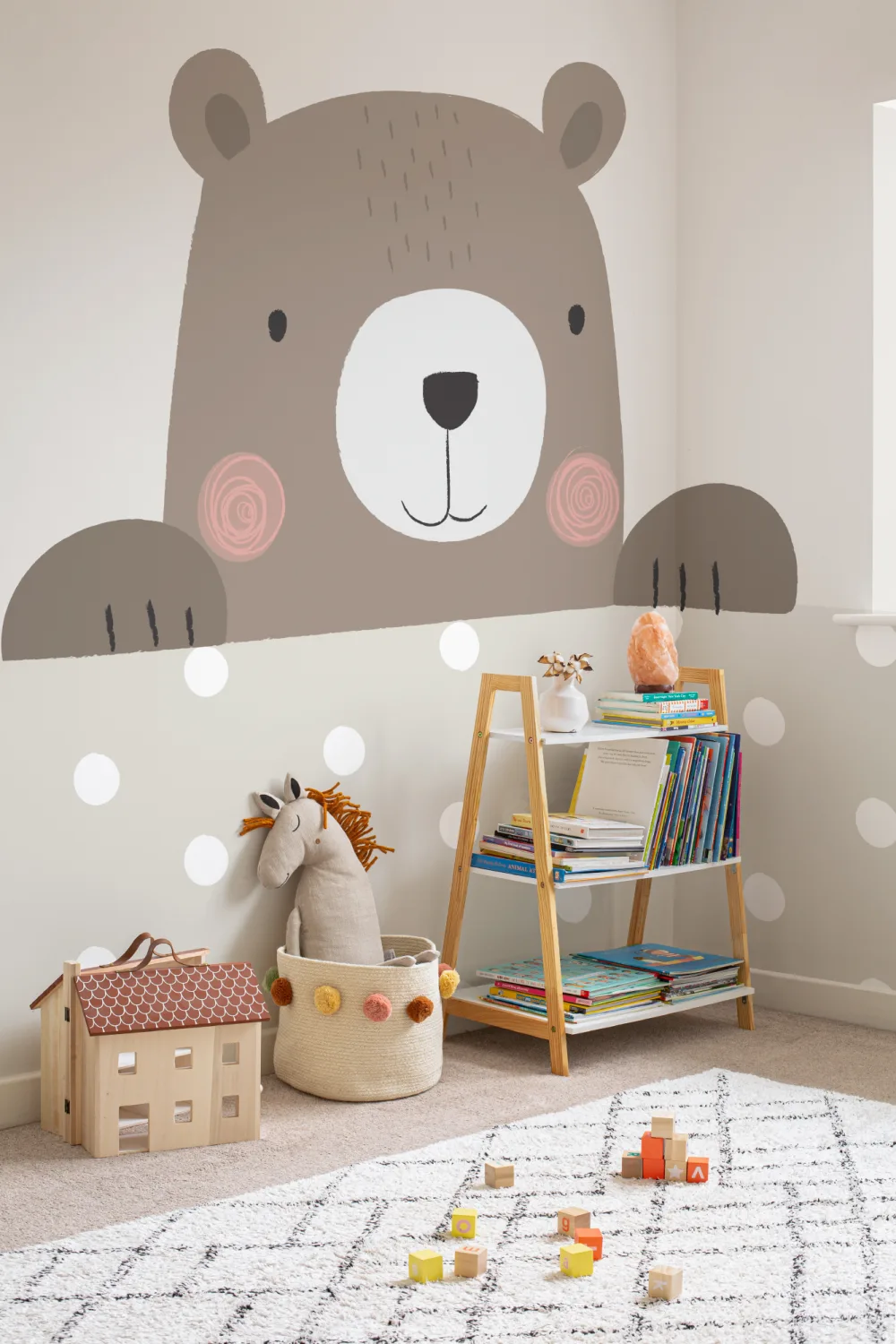 Peek-a-Boo Bernie Bear Wallpaper Mural