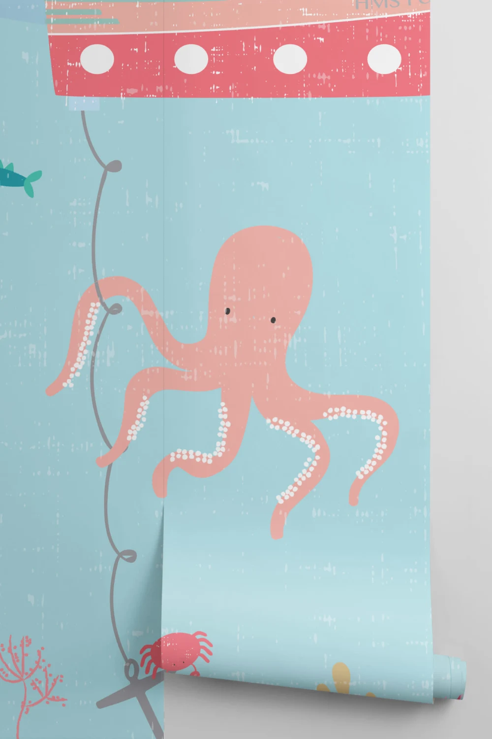 Kids Cute Sea Creatures Wallpaper Mural