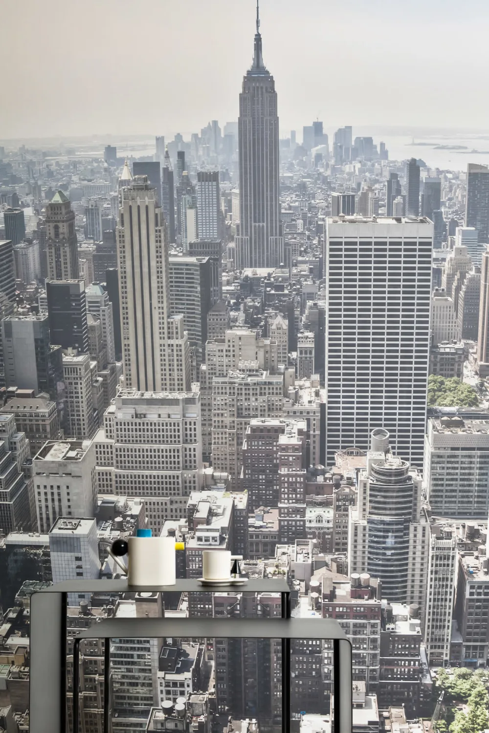 Luchtfoto New York Behang Muurschildering