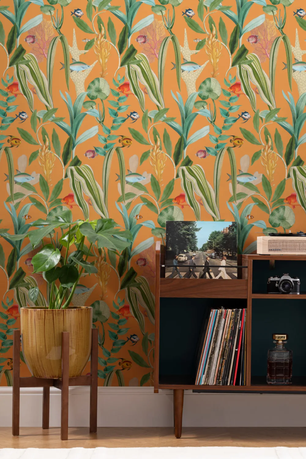 Oranje Vis & Planten Kustbehang