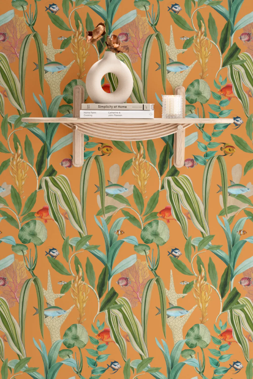 Oranje Vis & Planten Kustbehang