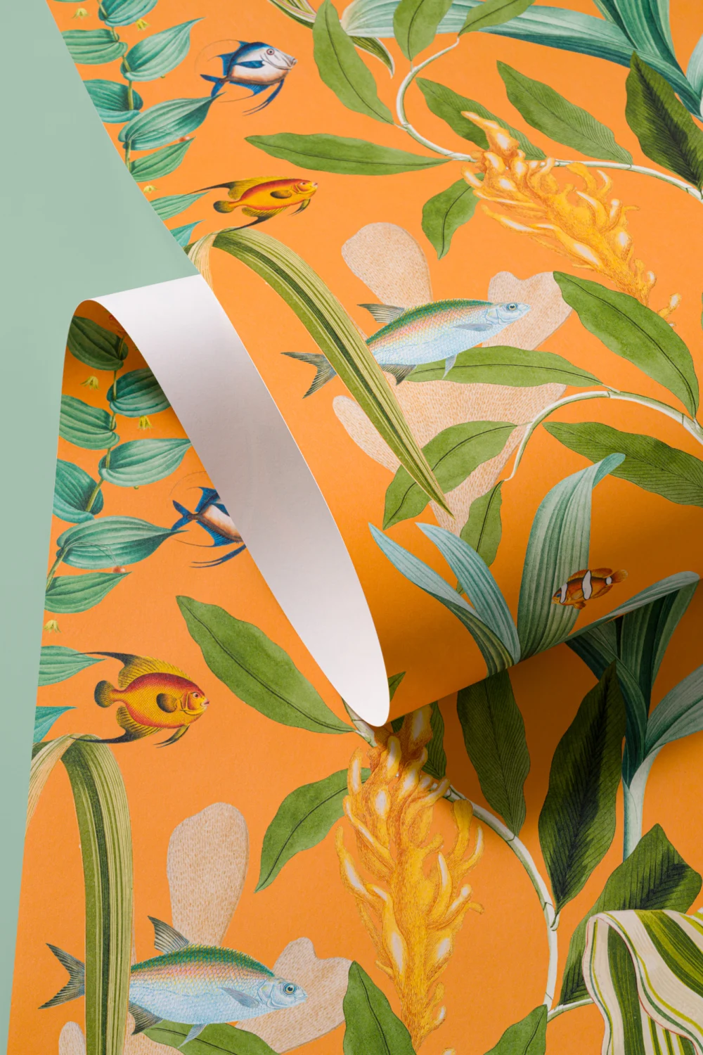 Oranje Vis & Planten Kustbehang